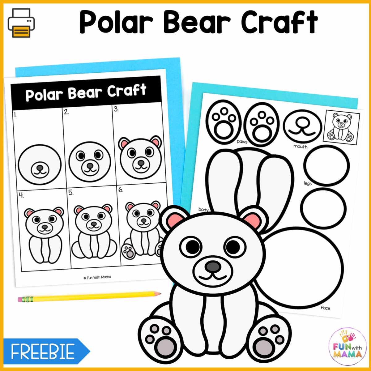 polar bear pictures printable