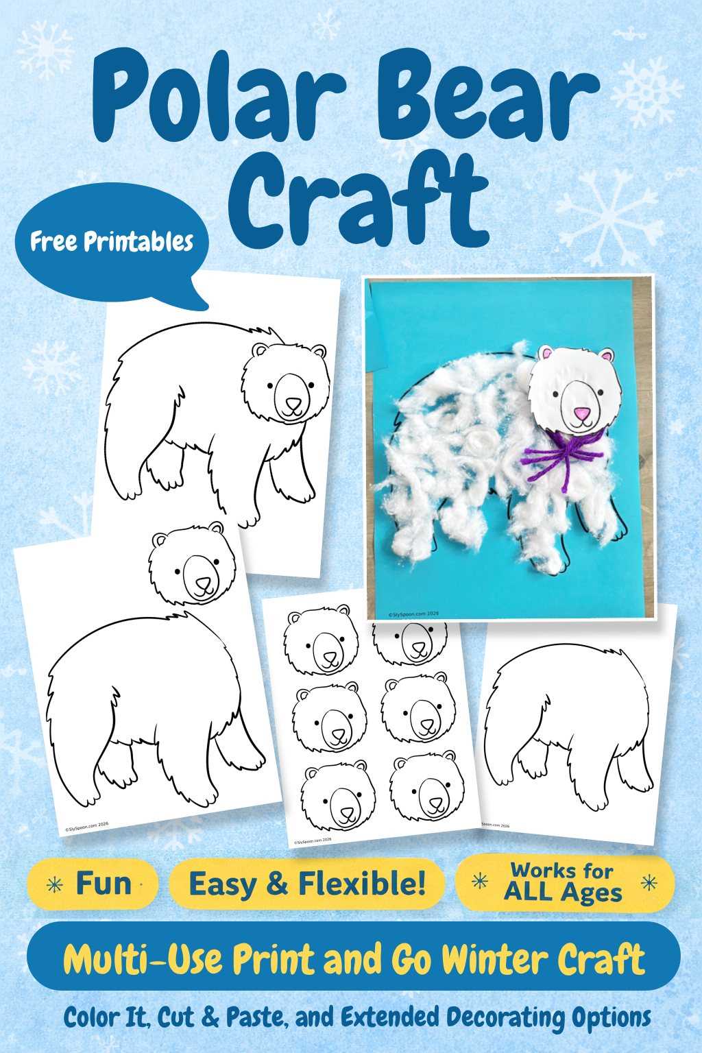 polar bear printable template polar bear printable template
