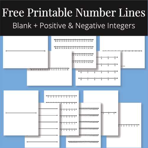 positive negative number line printable positive negative number line printable