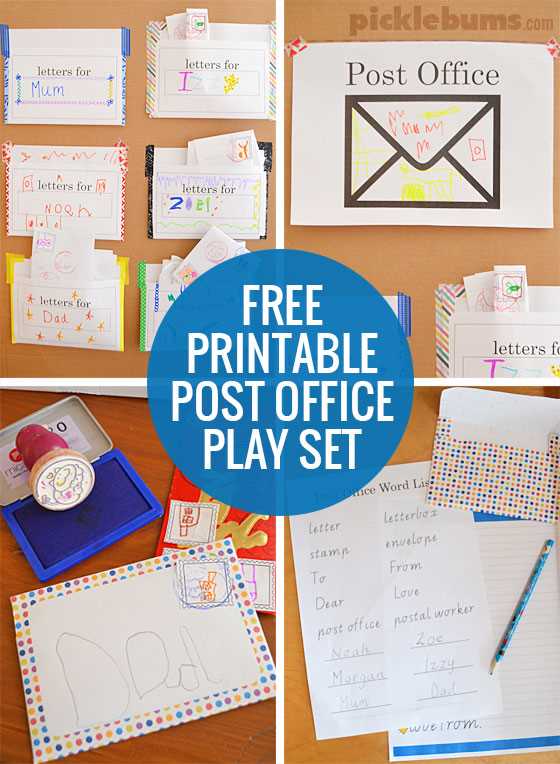 post office dramatic play printables free