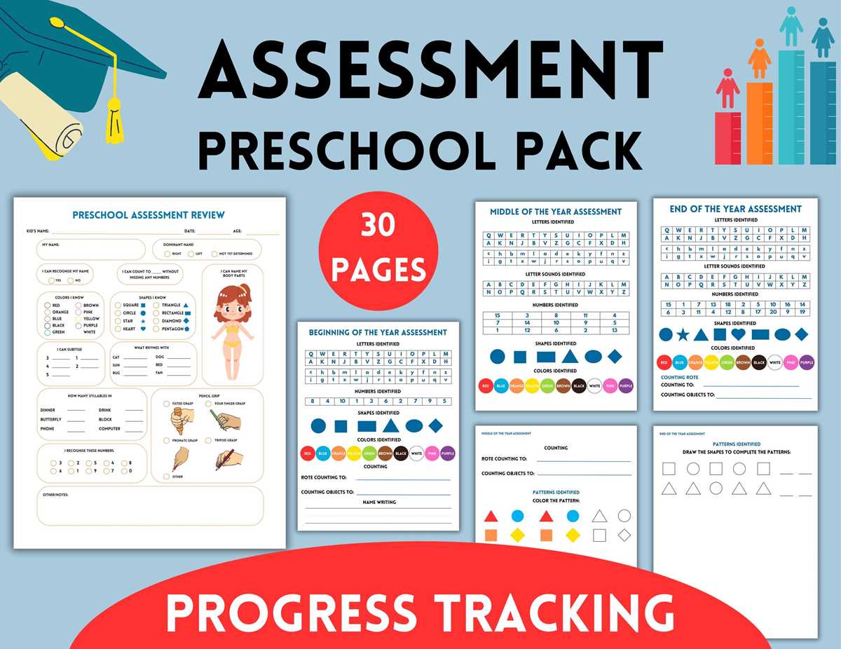 preschool assessment free printable