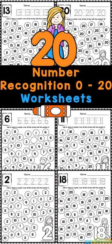 preschool number recognition printables