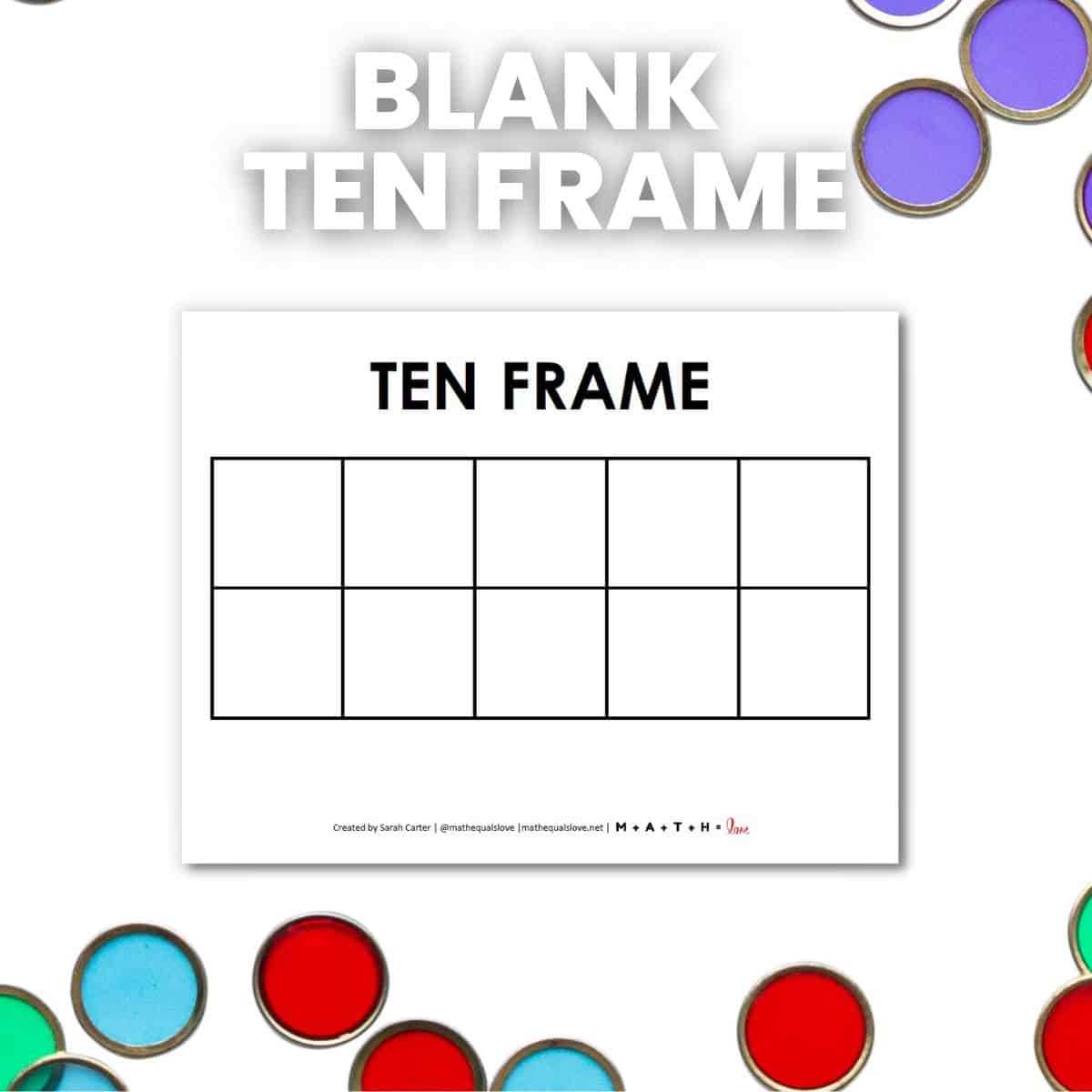printable 10 frame printable 10 frame