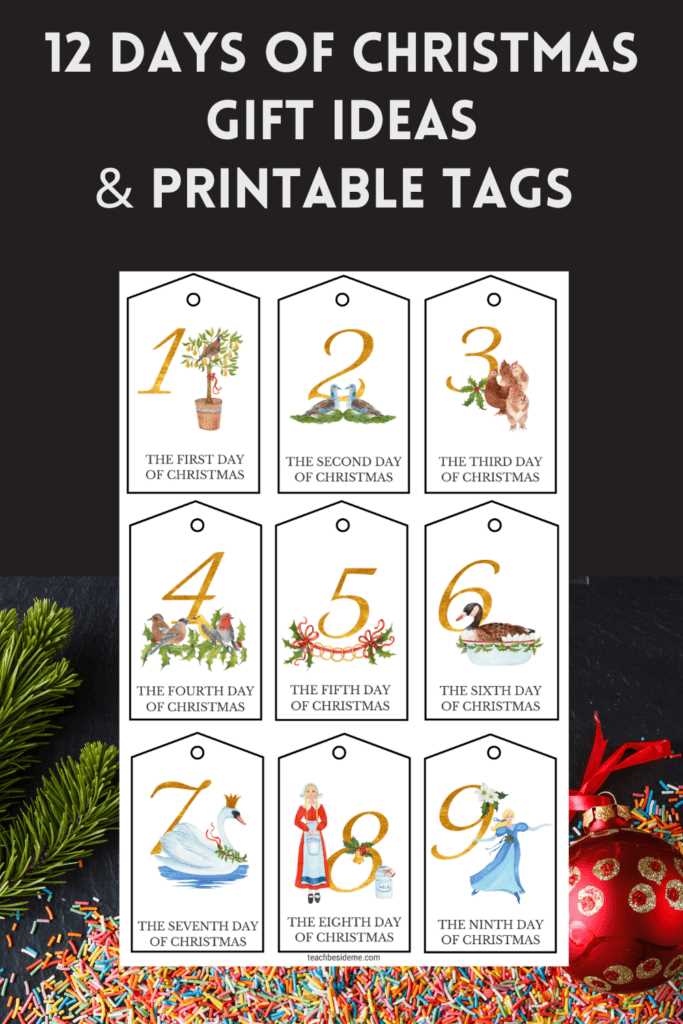 printable 12 days of christmas images free download