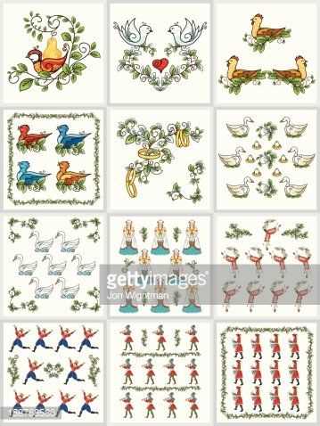 printable 12 days of christmas images free download
