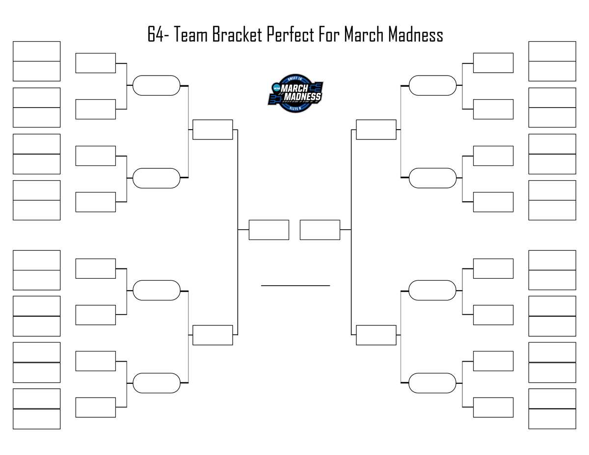 printable 64 team bracket
