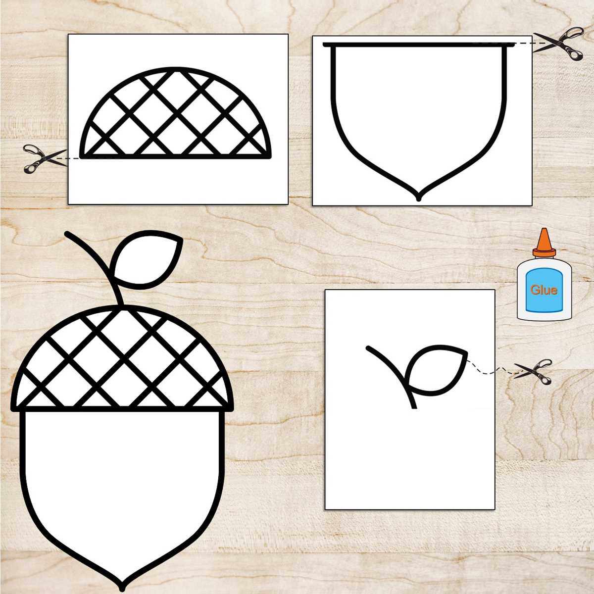 printable acorn craft printable acorn craft