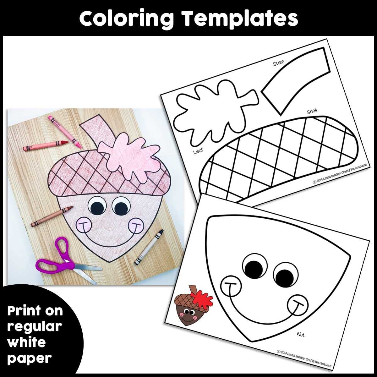 printable acorn craft printable acorn craft