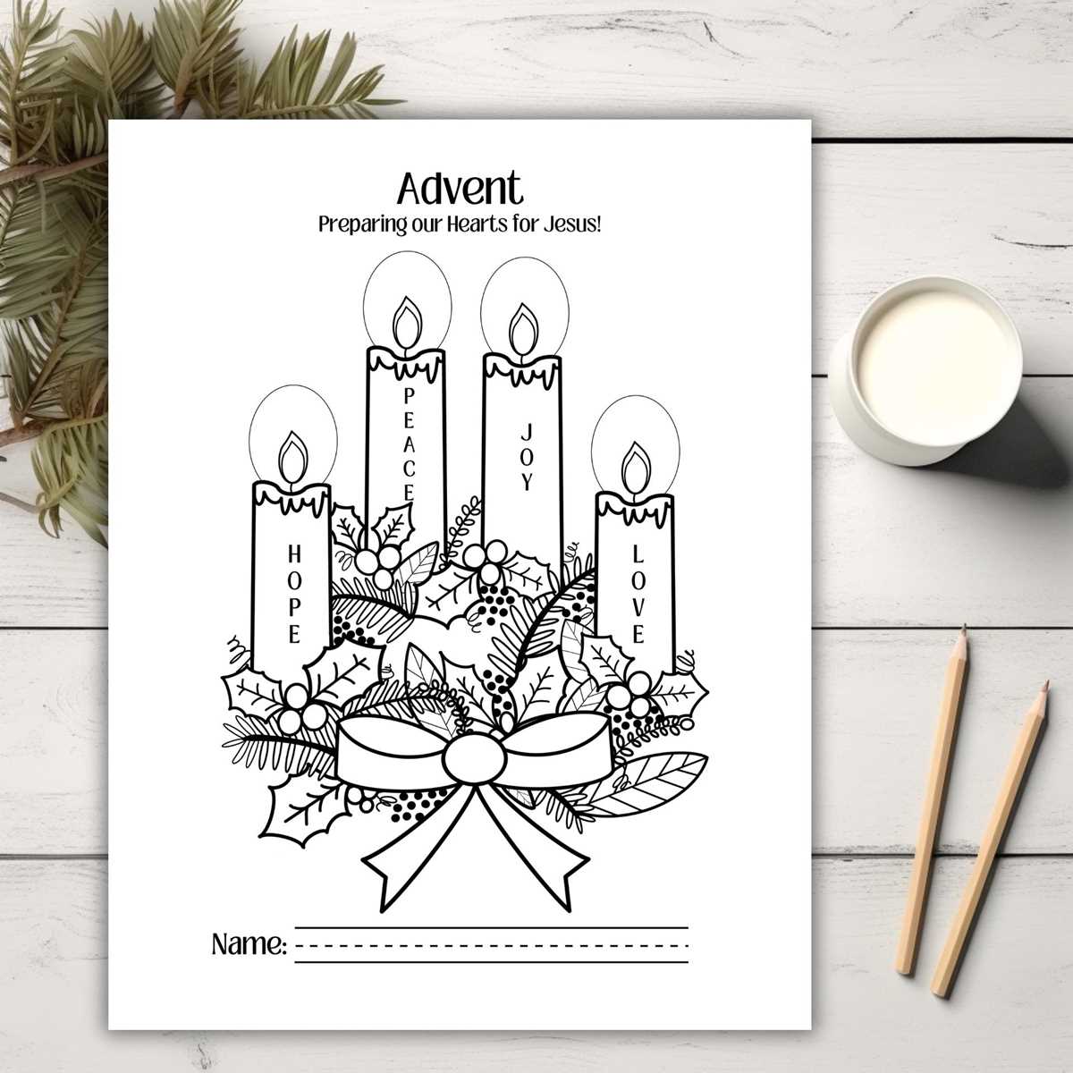 printable advent wreath printable advent wreath