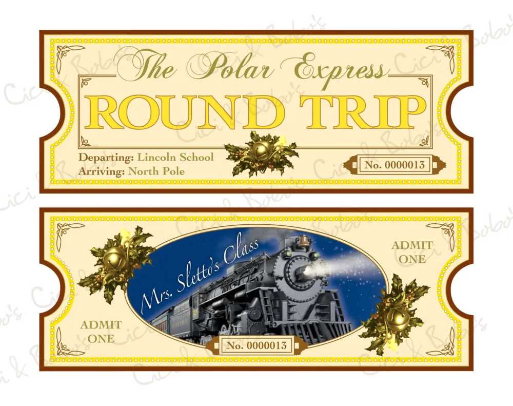 printable believe ticket polar express