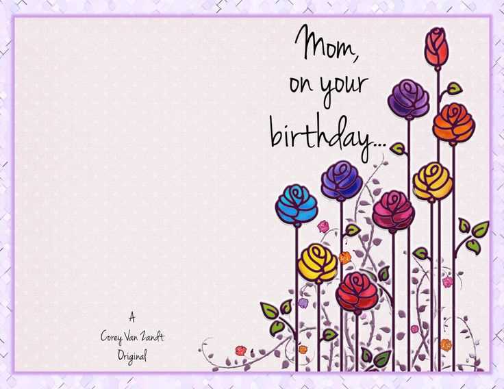 printable birthday card for mom printable birthday card for mom