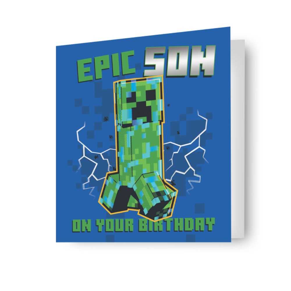 printable birthday cards minecraft