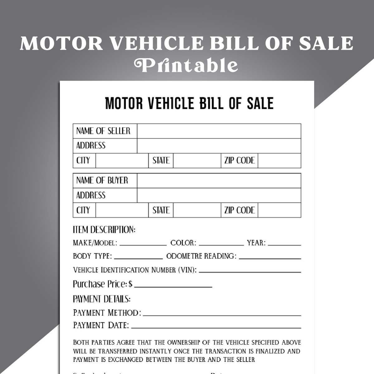 printable blank bill of sale alabama