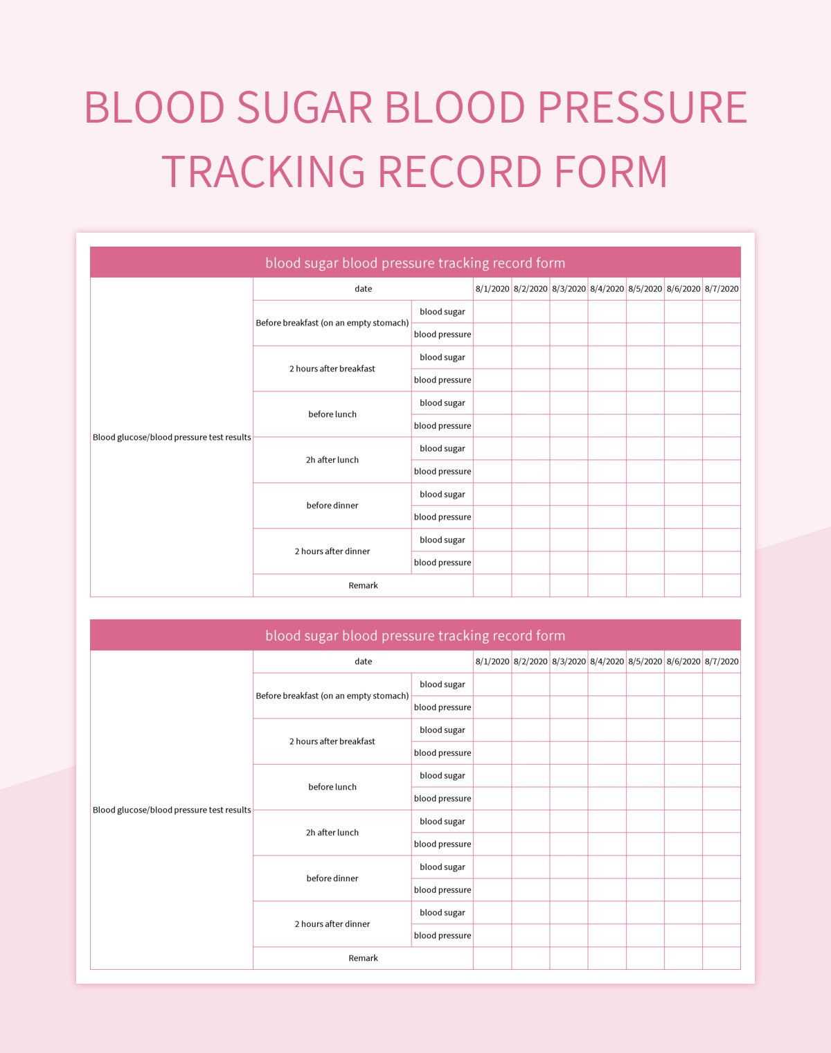 printable blood glucose chart