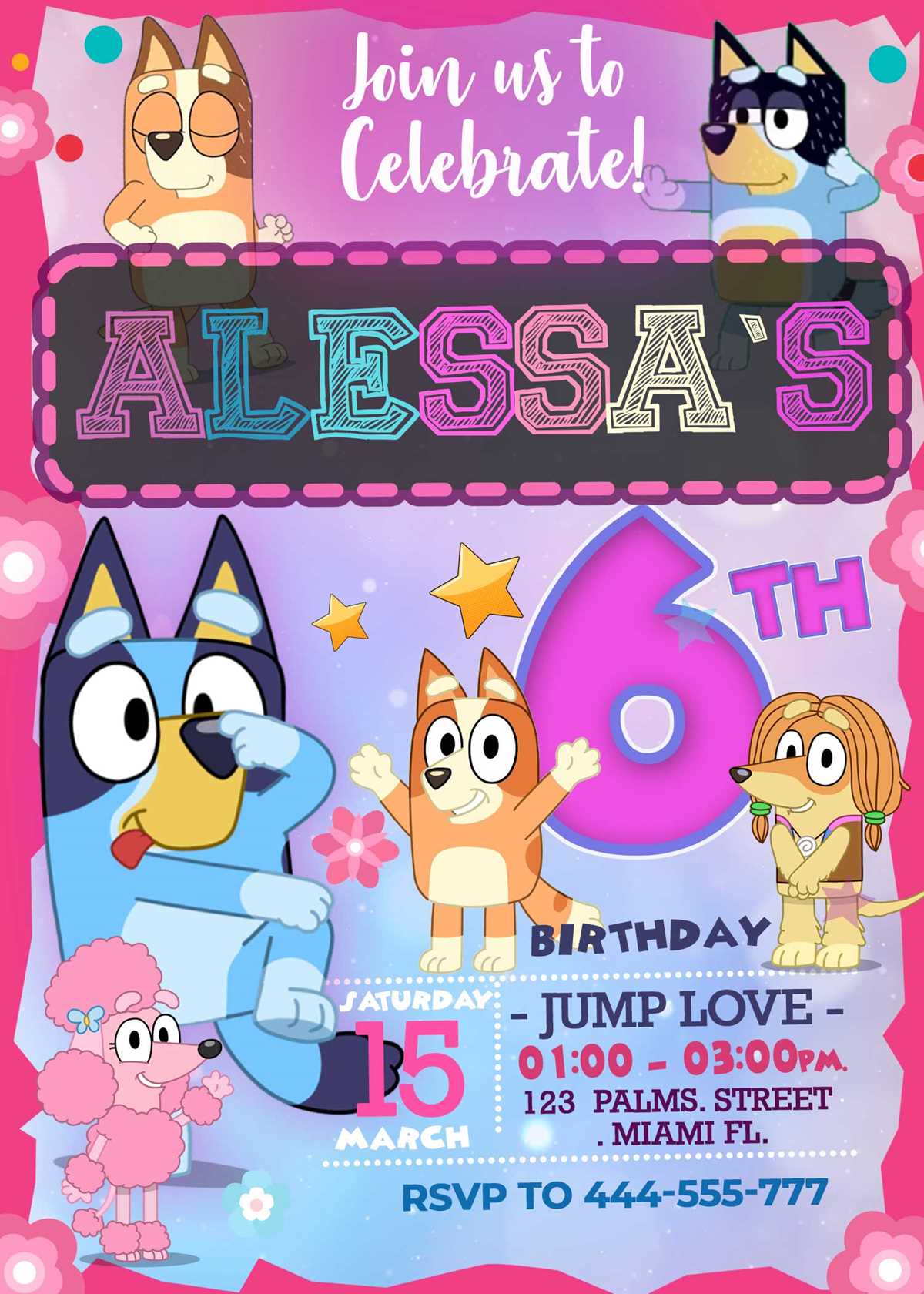 printable bluey party invitations printable bluey party invitations