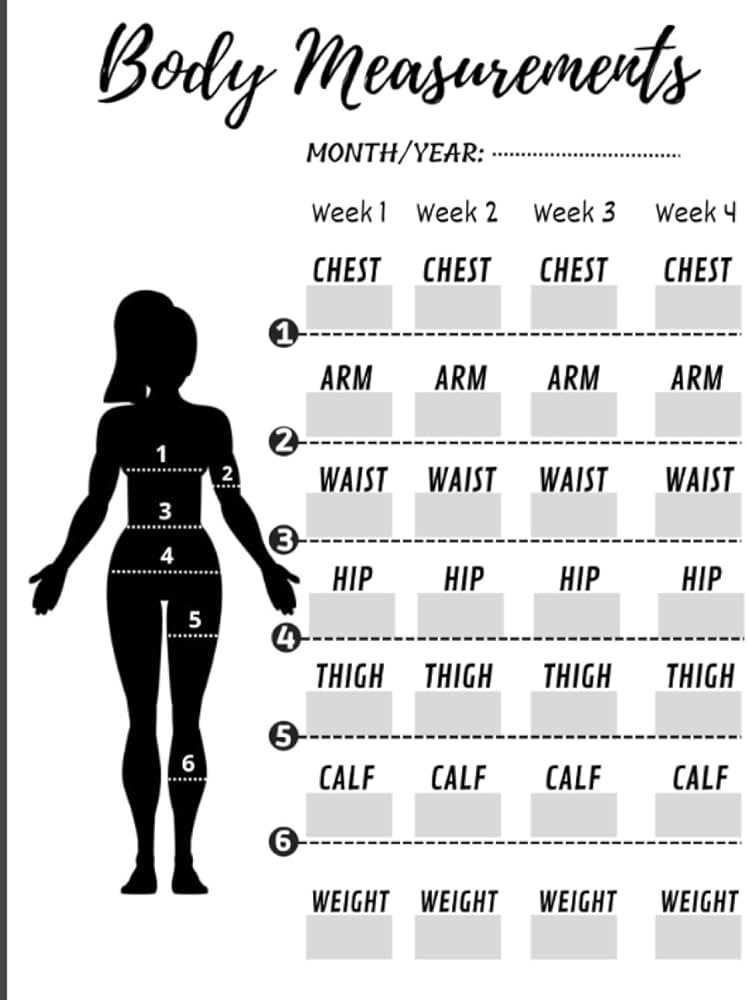 printable body measurement chart