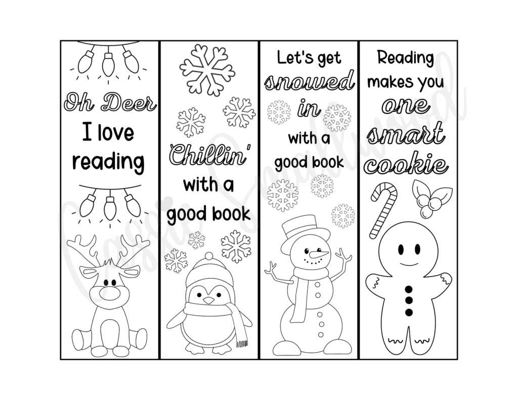 printable bookmarks christmas