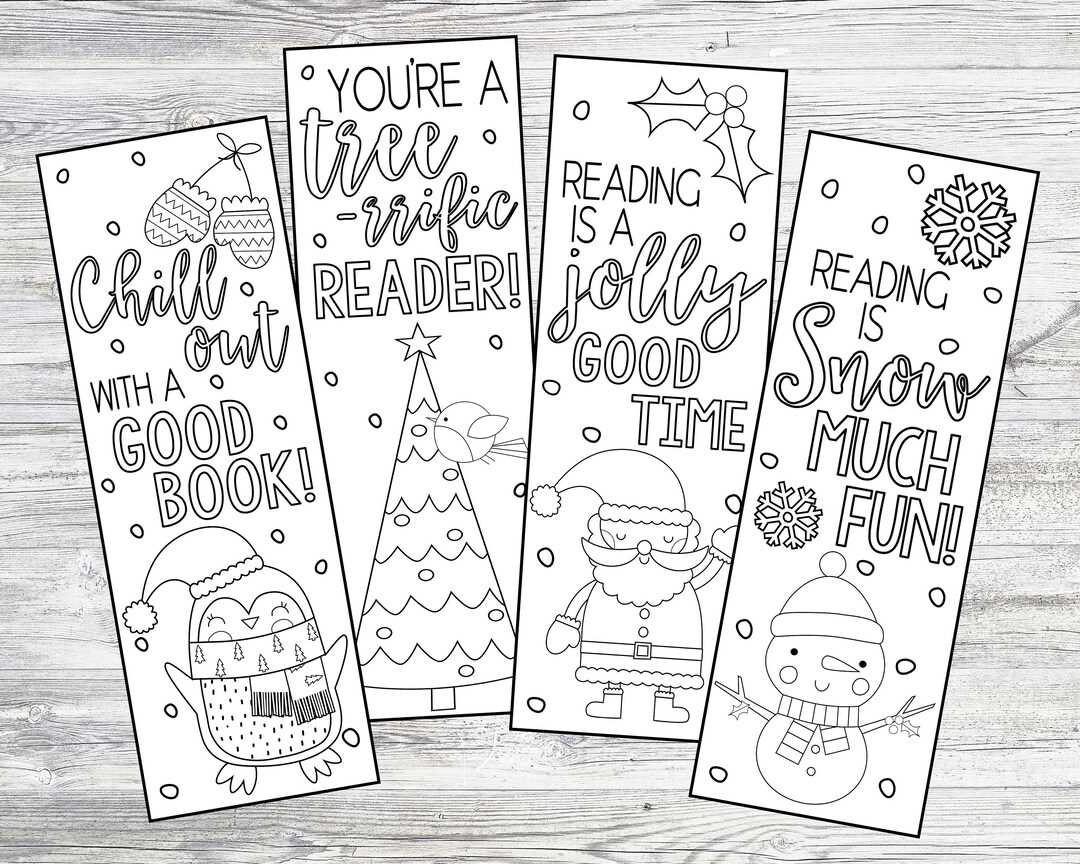 printable bookmarks for christmas