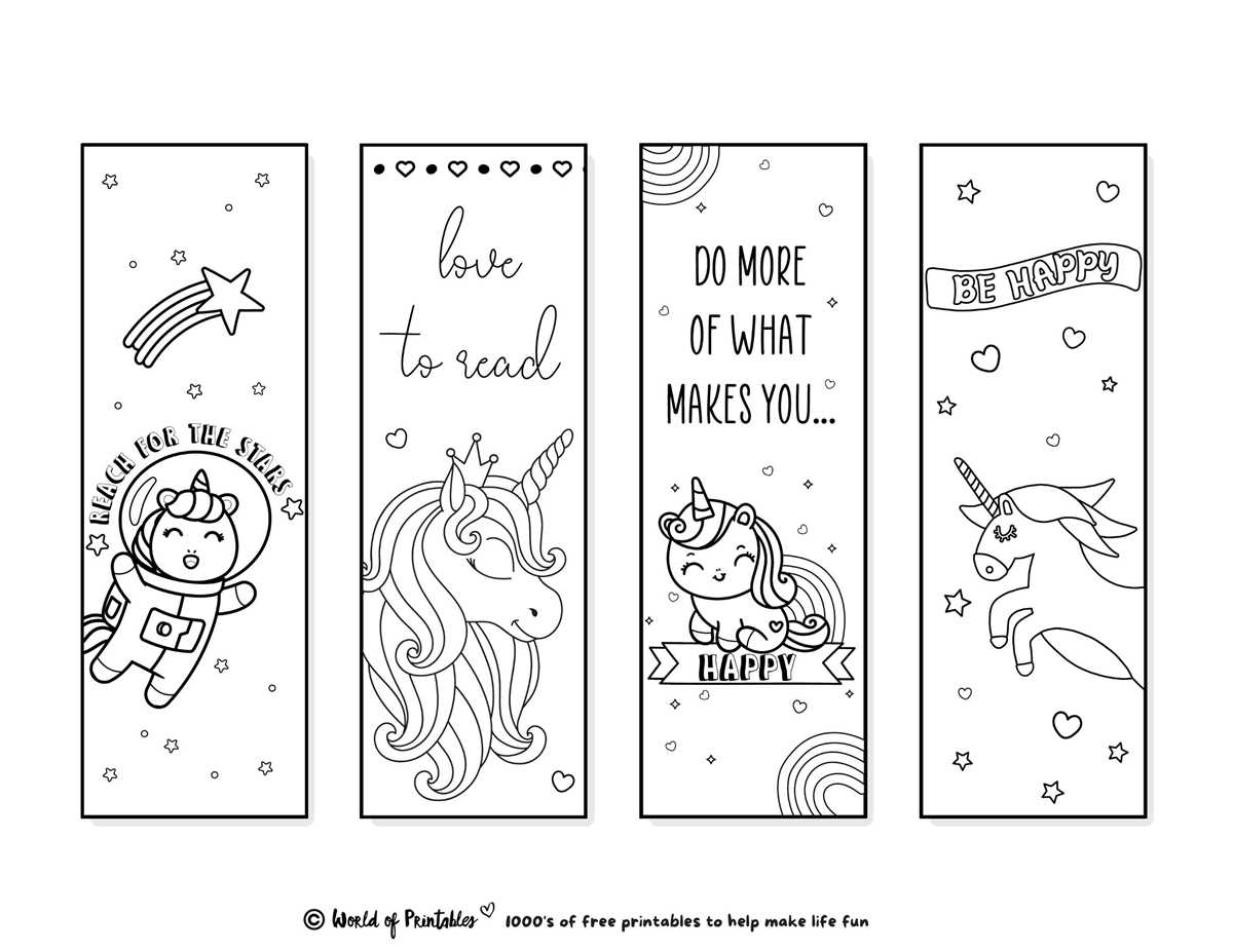 printable bookmarks for kids