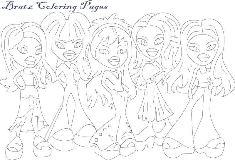 printable bratz coloring pages printable bratz coloring pages