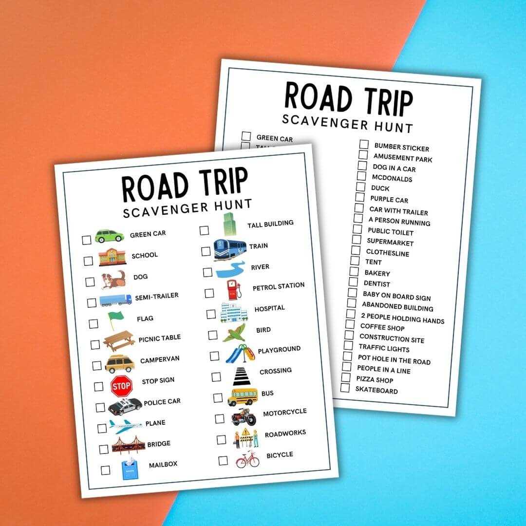 printable car trip games