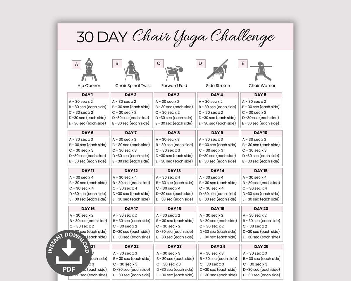 printable chair yoga exercises for seniors