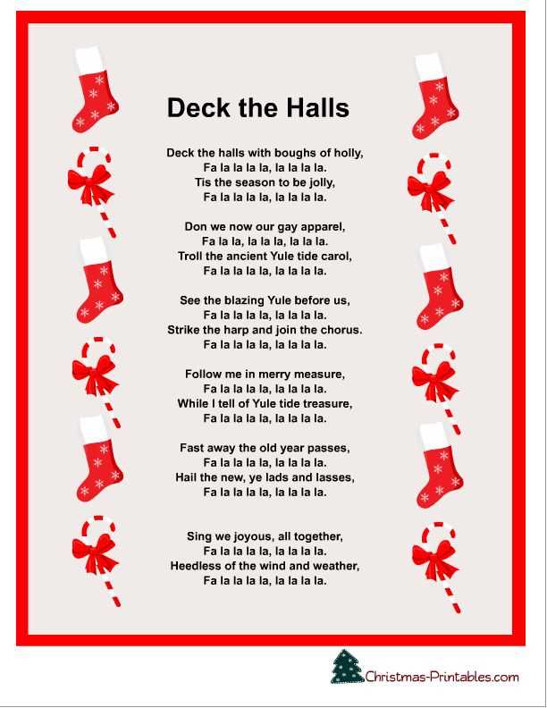 printable christmas carols printable christmas carols