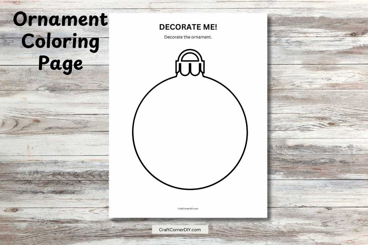 printable christmas ornament coloring pages