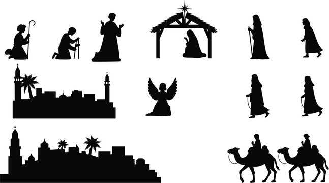 printable christmas silhouettes