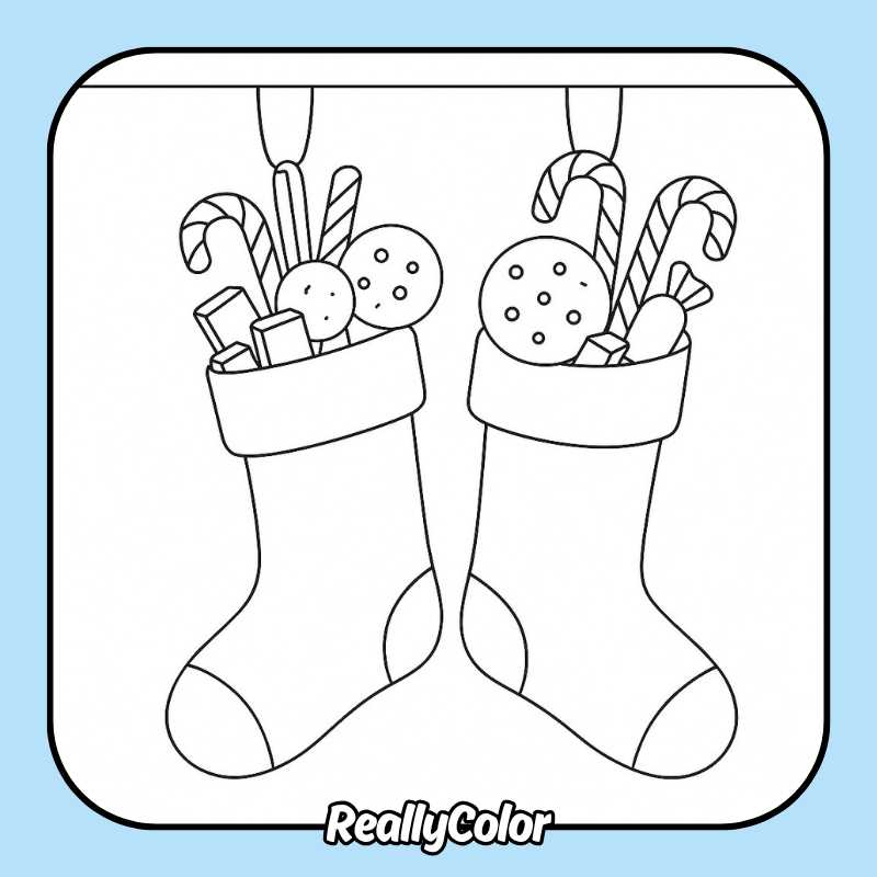 printable christmas stocking coloring pages printable christmas stocking coloring pages