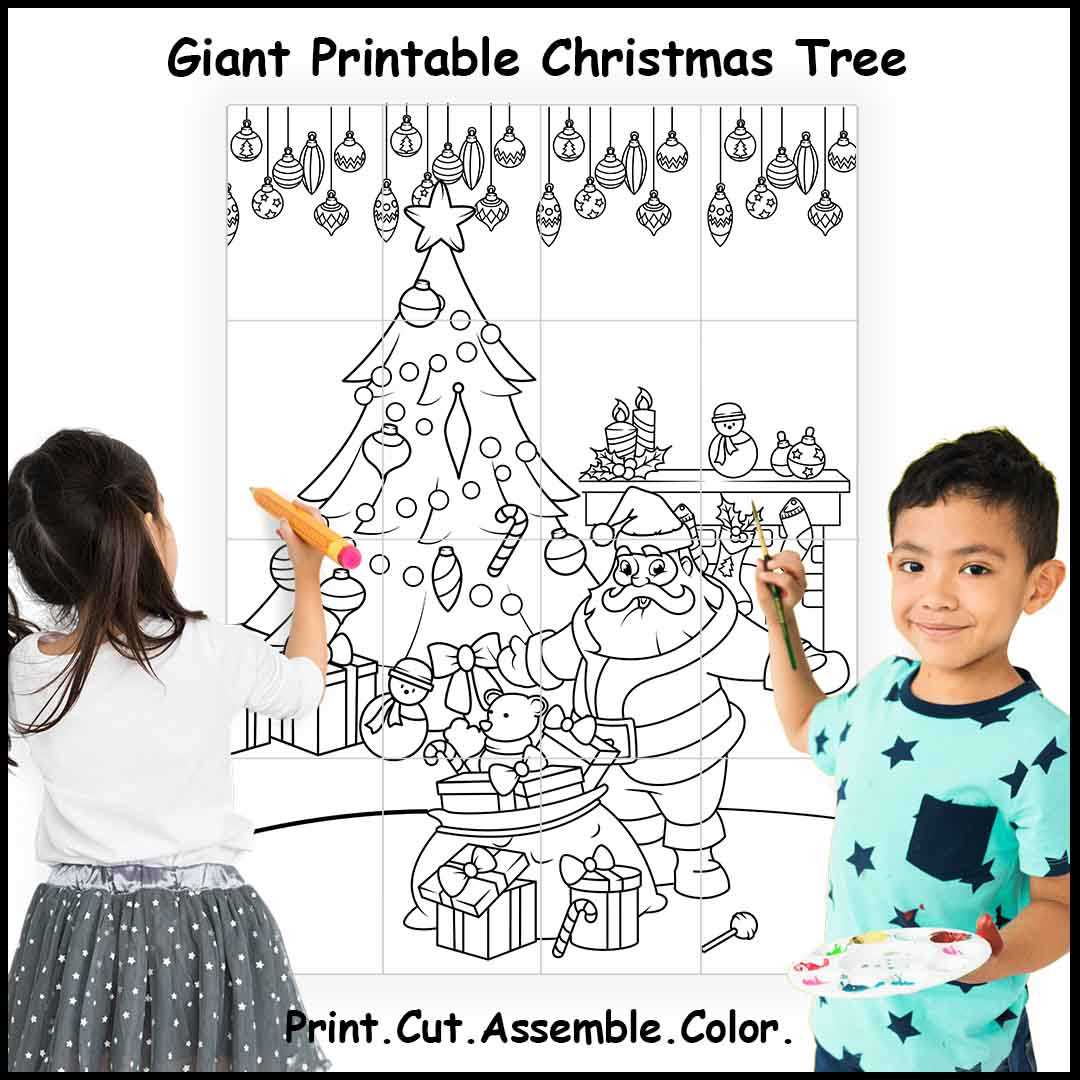printable christmas tree coloring printable christmas tree coloring