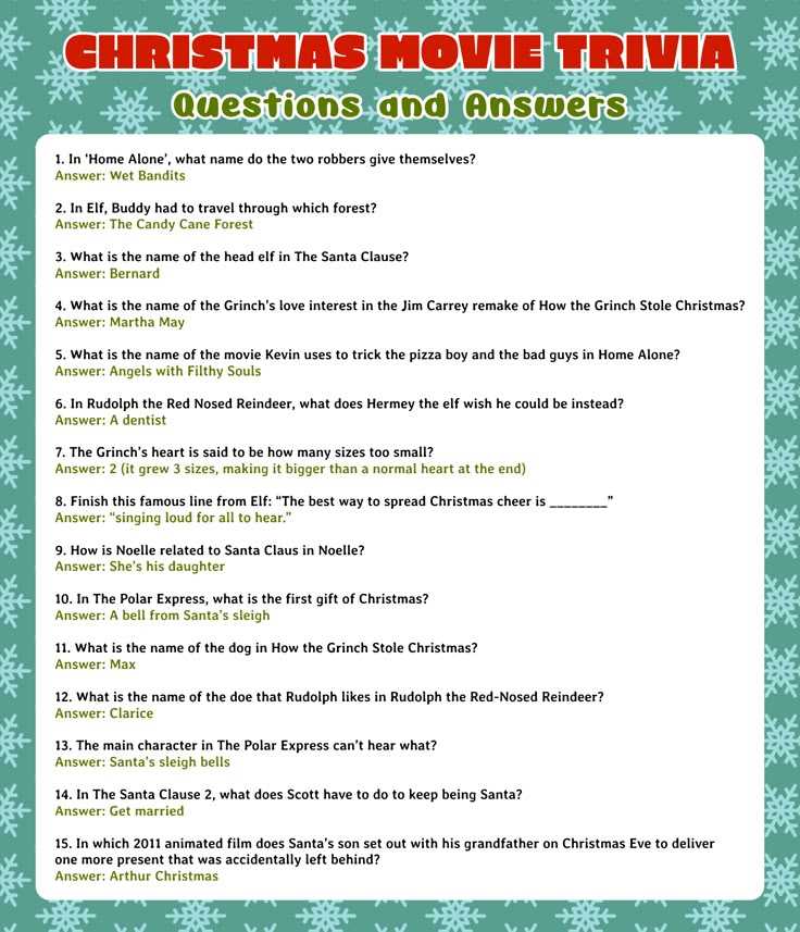 printable christmas trivia questions and answers