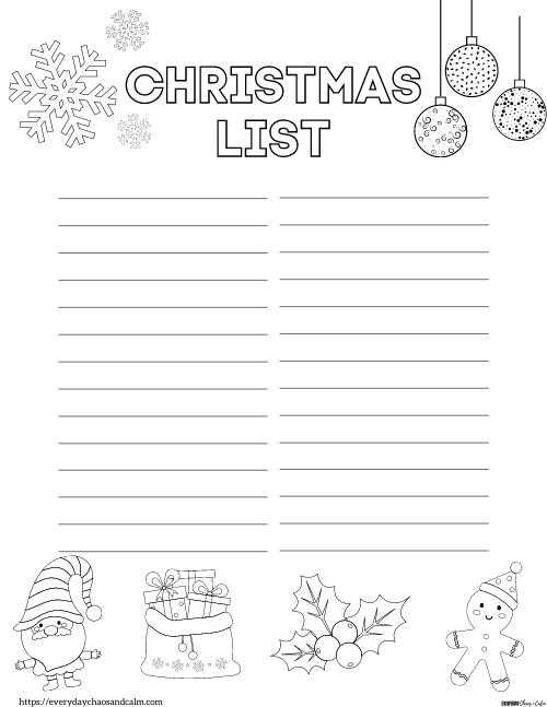 printable christmas wishlist printable christmas wishlist