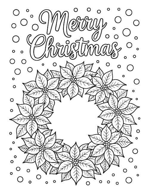 printable christmas wreath coloring pages printable christmas wreath coloring pages