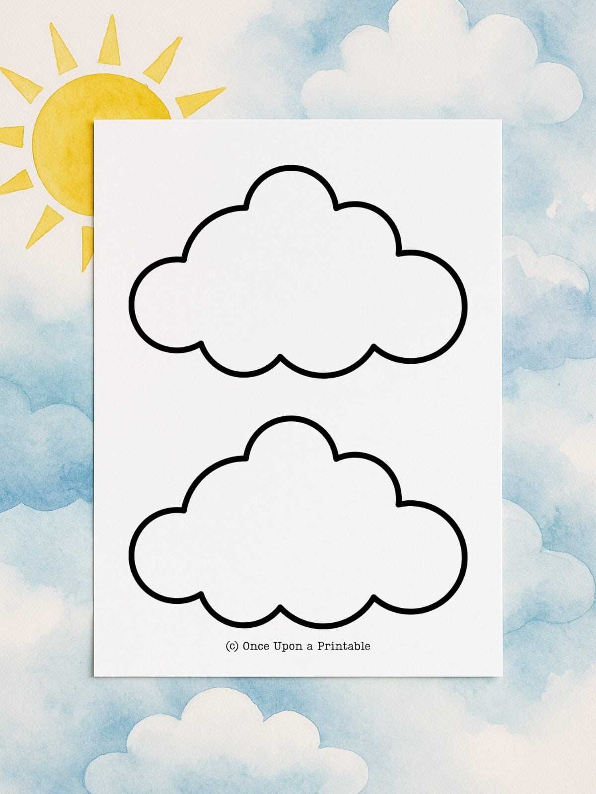 printable cloud shape template printable cloud shape template
