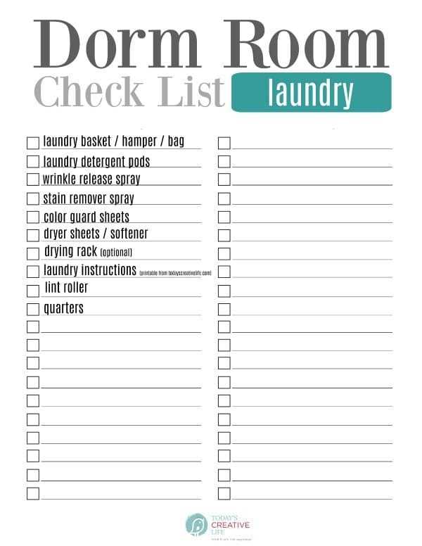 printable college dorm checklist printable college dorm checklist