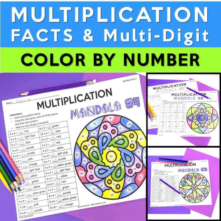 printable color by number multiplication