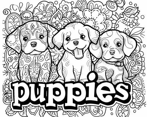 printable coloring pages dogs