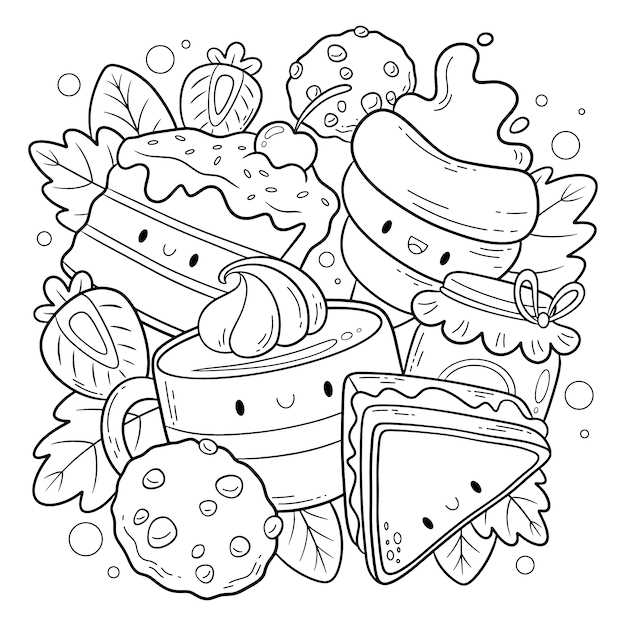 printable coloring pages food printable coloring pages food