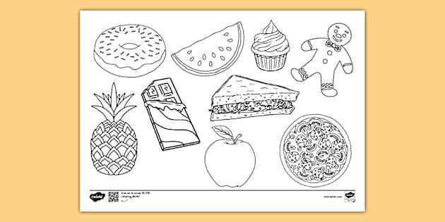 printable coloring pages food printable coloring pages food