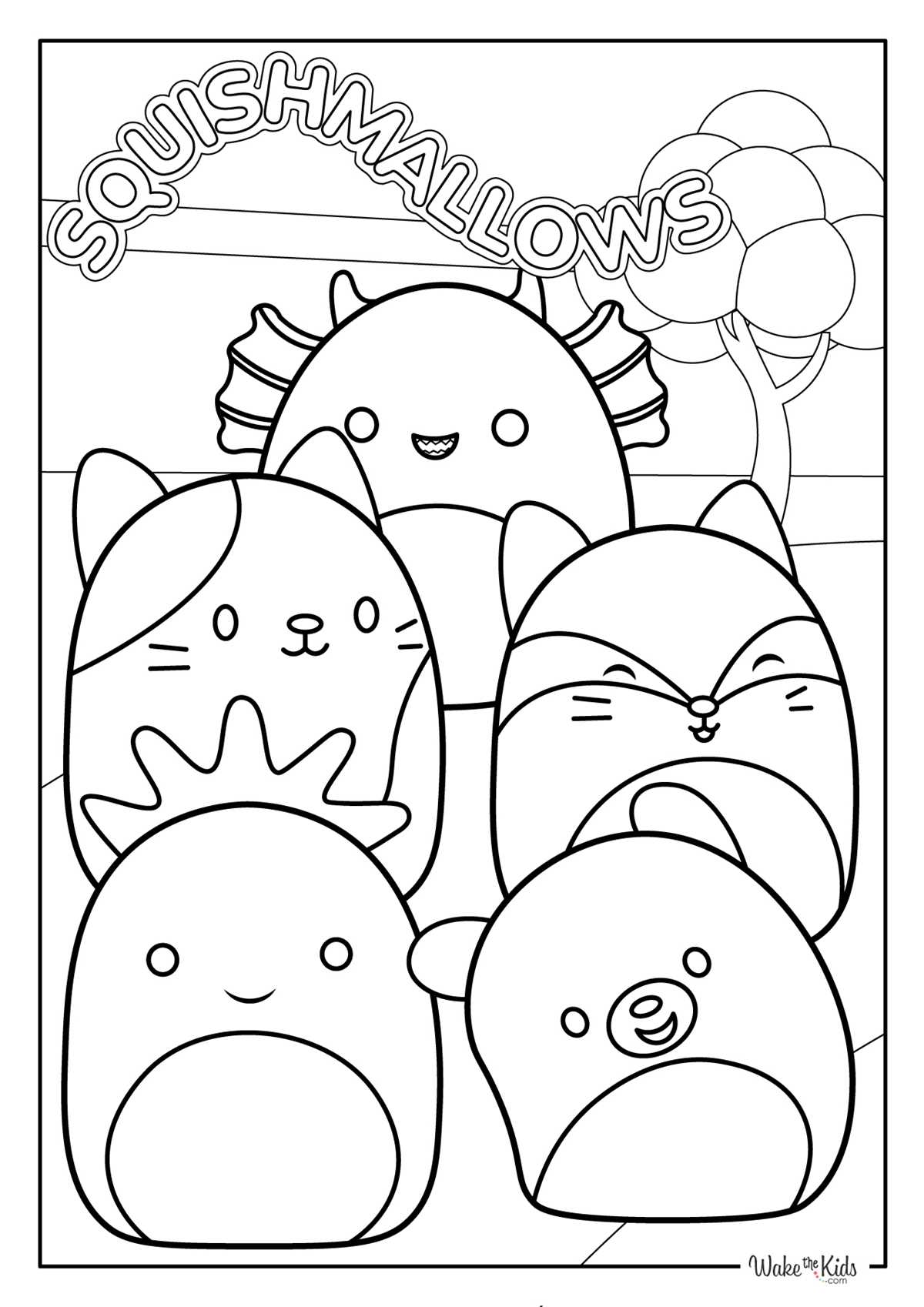 printable coloring rare squishmallows coloring pages