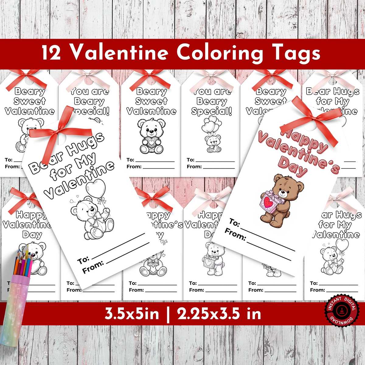 printable coloring valentines cards