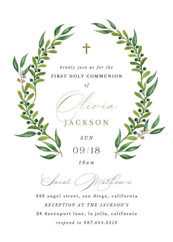 printable communion invitations