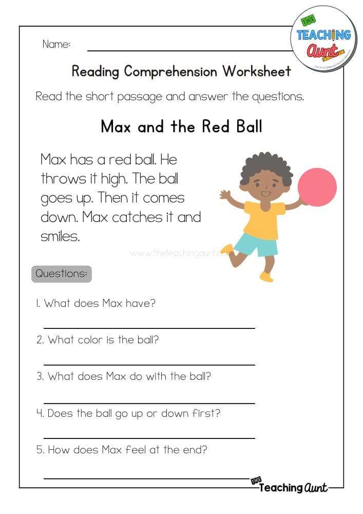 printable comprehension worksheets