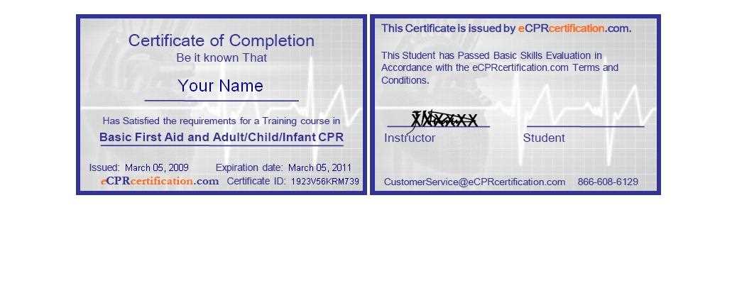 printable cpr first aid certification card printable cpr first aid certification card