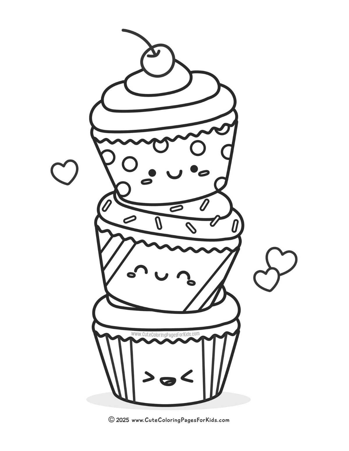 printable cupcake pictures to color