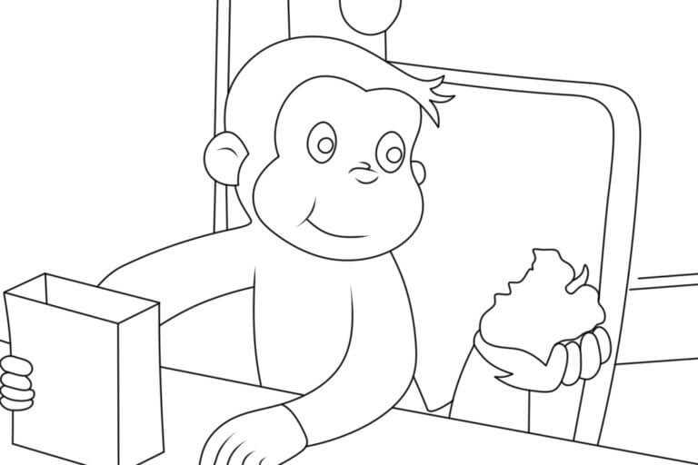 printable curious george coloring pages