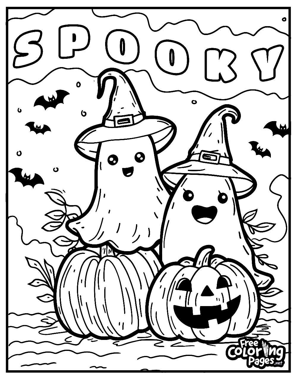 printable cute halloween coloring pages