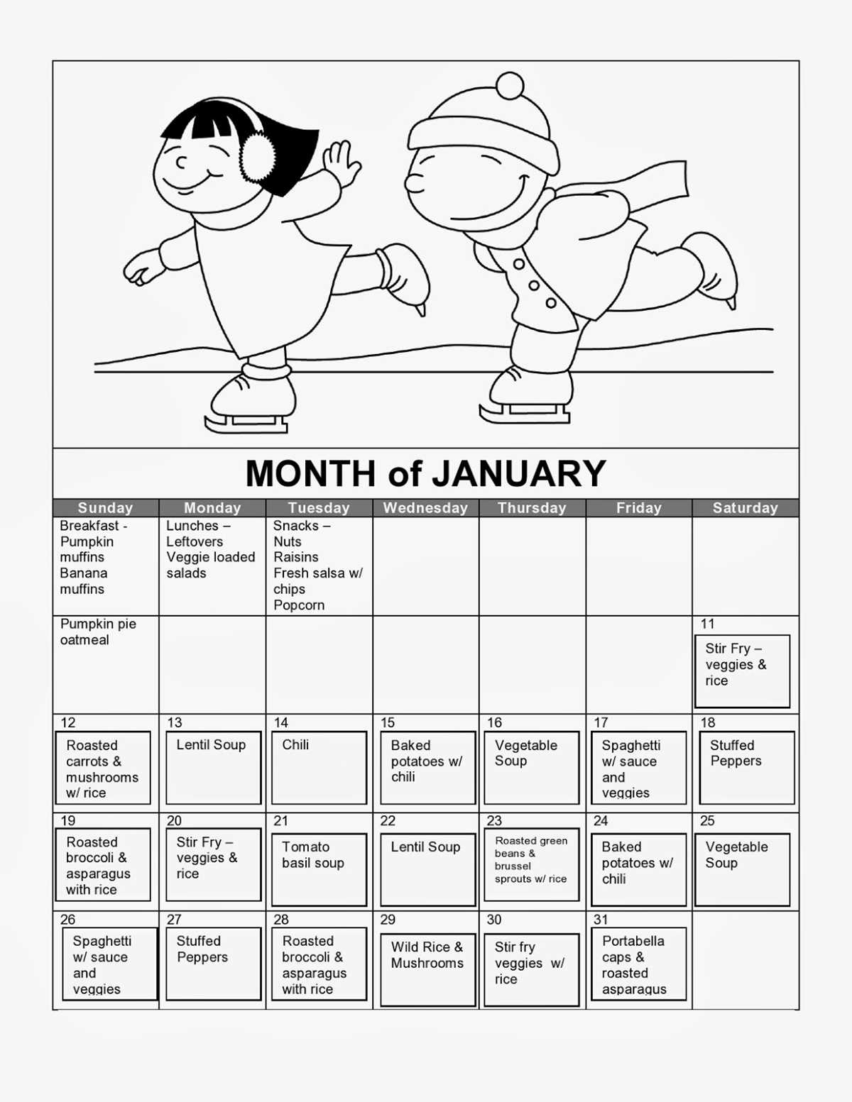 printable daniel fast meal plan
