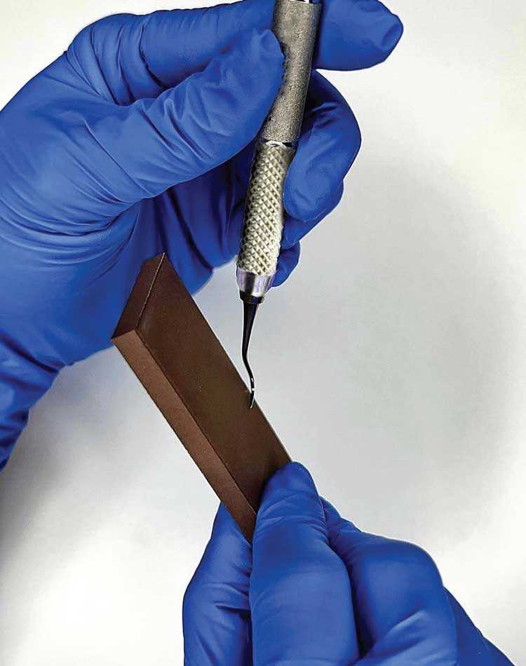 printable dental instrument sharpening guide